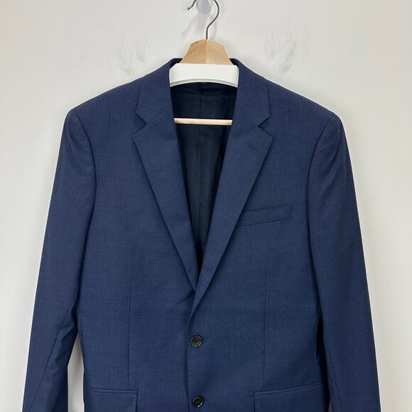 J.Crew Ludlow Slim Fit Suit Jacket Italian Loro Piana Wool Deep Pacific 39R NWT - Picture 8 of 16